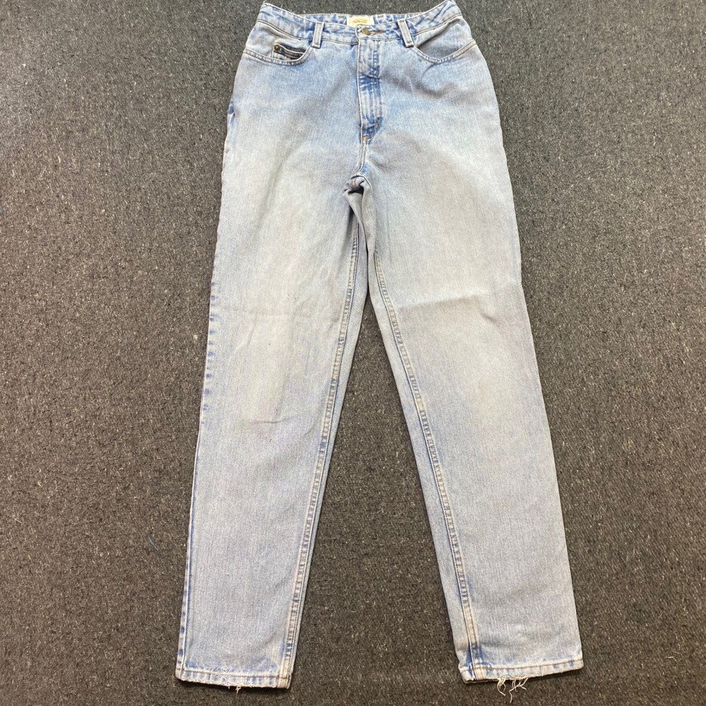 Talbots High Waisted Jeans Sz 8 Womens Light Wash Denim 90s Straight Leg